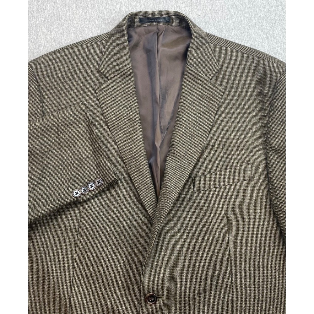 Lauren Ralph Lauren Blazer Mens 44R Micro Houndstooth 100% Wool 2-Button Lined